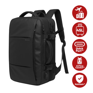 Cestovný batoh Bange BackPack business rozšíriteľný batoh Priestranná taška na 17,3" notebook s USB portom Čierna