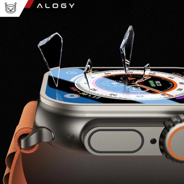 2x rám z tvrdeného skla pre Apple Watch Ultra / Ultra 2 49 mm ochrana obrazovky Alogy Protector 9H Titanum