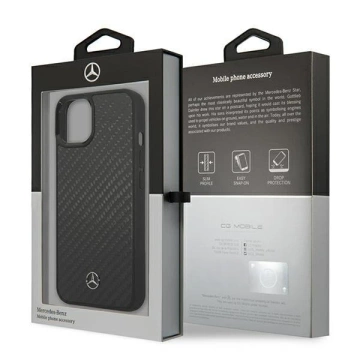 Захисний чохол Mercedes MEHCP13MRCABK для Apple iPhone 13 6.1" black/black carbon hardcase Dynamic Line