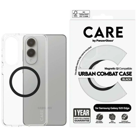 Чохол для Samsung Galaxy S25 Edge CARE від PanzerGlass Urban Combat Black QI