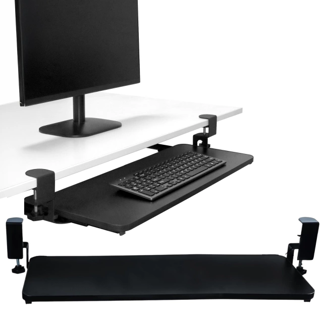 Alogy Desk Mount držiak myši a klávesnice, stojan, čierny