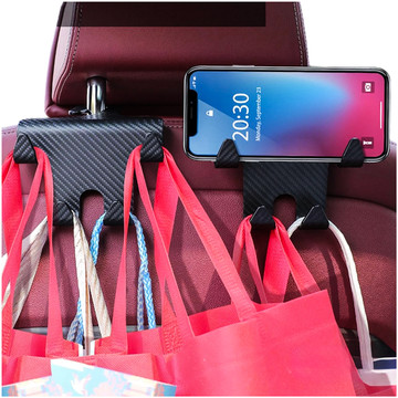 Hanger holder hook car double 4in1 for seat headrest car organizer Alogy Car 2pcs Black