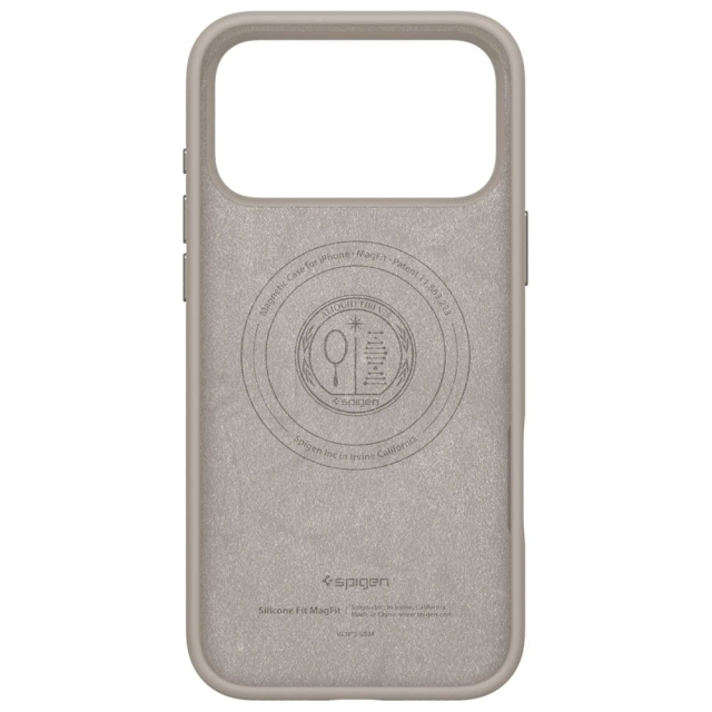 Etui Spigen Silicone Fit Mag MagSafe do iPhone 17 Pro Stone