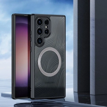 Puzdro DUX DUCIS Aimo Mag - pancierové puzdro kompatibilné s MagSafe pre Samsung Galaxy S24 Ultra black
