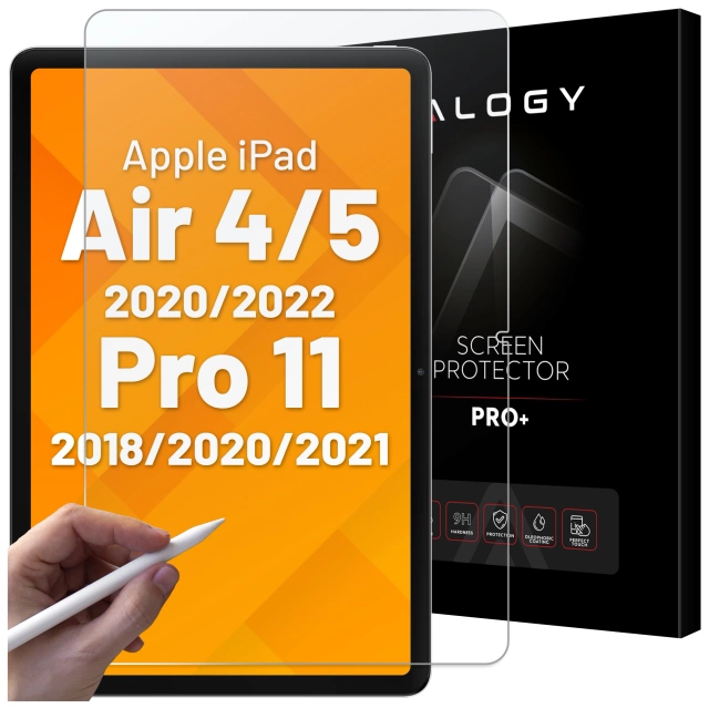 Загартоване скло Alogy 9H на екран для iPad Air 4 2020 / Air 5 2022 / iPad Pro 11 2018/2020/2021