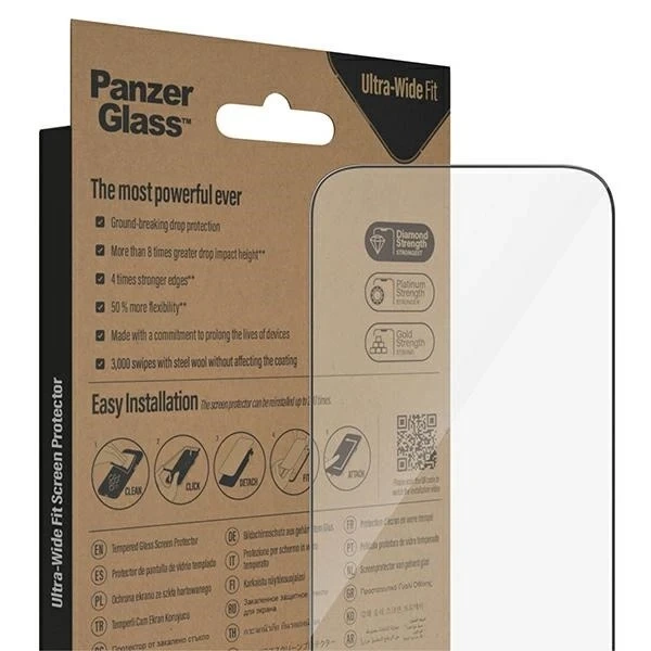 Szkło PanzerGlass Ultra-Wide Fit для iPhone 14 Pro 6,1" Захист екрану Антибактеріальний Easy Aligner В комплекті 2784