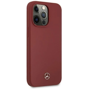 Ochranné puzdro Mercedes MEHCP13LSILRE pre Apple iPhone 13 Pro / 13 6,1" červené/červené pevné puzdro Silicone Line