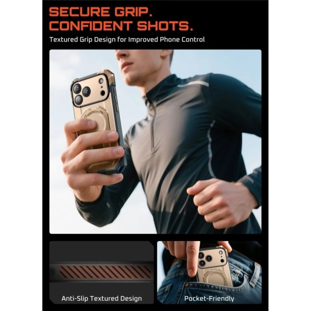 Etui Supcase UB Grip Mag MagSafe do iPhone 17 Pro Max, Desert Gold