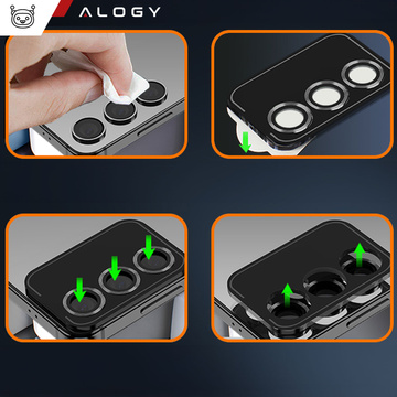 Alogy Lens Protector PRO Schutzhülle Glas für Samsung Galaxy S24 Ultra Kameraabdeckung Objektiv Kameralinsen