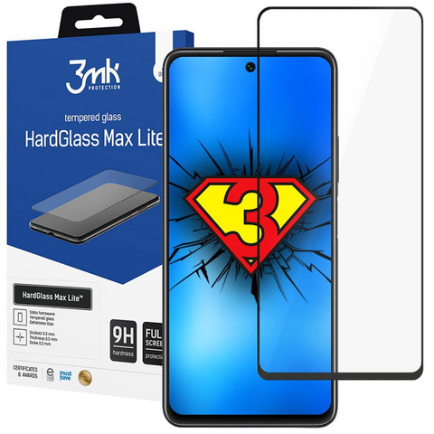 Загартоване скло на весь екран 3mk HardGlass Max Lite для P Smart 2021 Black