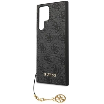 Etui Guess GUHCS23LGF4GGR do Samsung Galaxy S23 Ultra S918 pevné/šedé pouzdro 4G Charms Collection