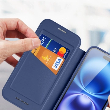 Etui do iPhone 17 Dux Ducis Skin X Pro Portfel MagSafe Niebieskie