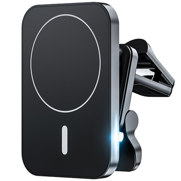 Автомобільний тримач із зарядним пристроєм Qi для MagSafe Alogy на решітці 15W Black