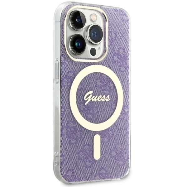 Чохол для телефону Guess GUHMP14LH4STU для Apple iPhone 14 Pro 6.1" purple/purple hardcase 4G MagSafe
