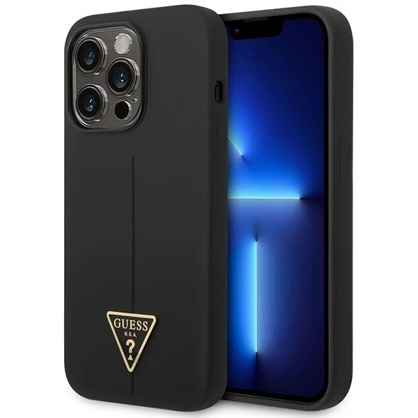 Etui Guess GUHCP14LSLTGK für Apple iPhone 14 Pro 6,1" Czarny/Black Hardcase Silicone Triangle