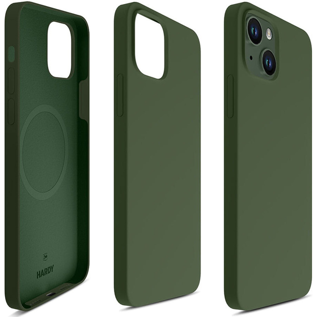 Etui na telefon 3mk do Apple iPhone 13 Hardy Silicone MagCase Alphine Green