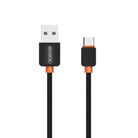 USB-C kabel typu C Smostel 2A Rychlonabíječka Powerline SMS-BP03 1 m Černá
