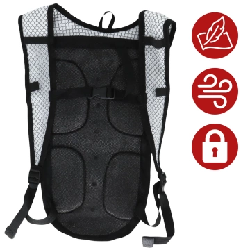 Bicycle backpack for back bag with 2L water bladder container for cyclists, cycling, running, Black