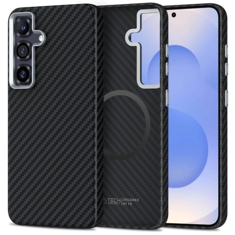 Чохол MagSafe для Samsung Galaxy S25 Tech-Protect Ion Carbon, чорний