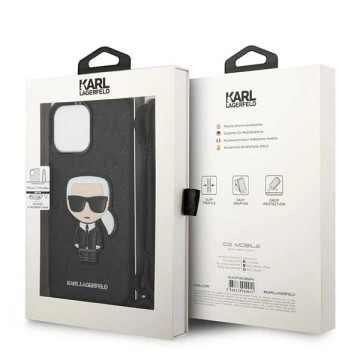 Etui Karl Lagerfeld KLHCP13XCMNIPK для iPhone 13 Pro Max 6,7" Hardcase Leather Monogram Patch and Cord Iconik