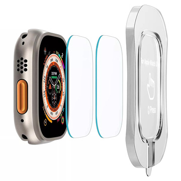 Szkło hartowane do Apple Watch Ultra 2 / Ultra 49mm na ekran Alogy Protector 9H z ramką pozycjonującą