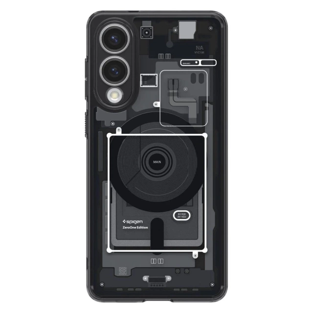 Spigen Ultra Hybrid Mag Case with MagSafe for Samsung Galaxy S25 Edge with Print - Black