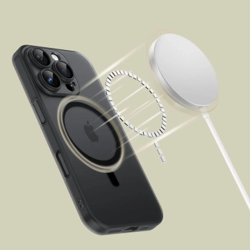 Etui für iPhone 16e Tech-Protect MagSlim MagSafe Mattschwarz