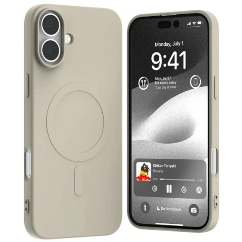 Mercury MagSafe Semi-Silicone Case for iPhone 16 Plus 6.7" Stone