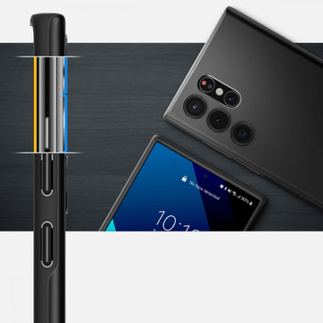 Etui pro Samsung Galaxy S22 Ultra obudowa pouzdro Spigen Thin Fit Black