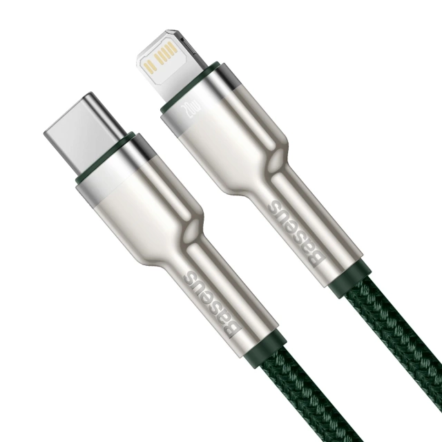 Kabel Baseus USB-C na Lightning 2m (zelený)