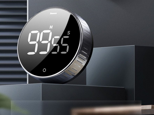 Baseus Heyo Rotation timer magnetic digital timer Black