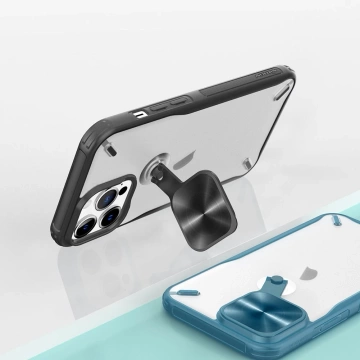 Nillkin Cyclops Case durable case with camera cover and foldable stand for iPhone 13 Pro black