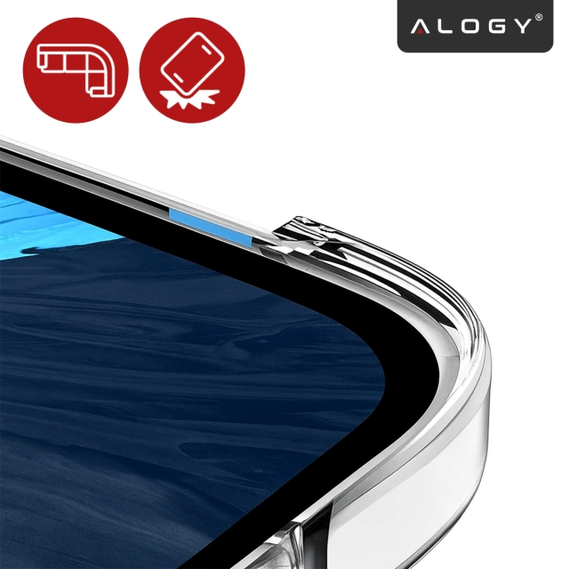 Etui Ochronne do Redmi Pad SE 11" 2023, Wzmocnione Narożniki, Smukłe i Lekkie, Antywstrząsowe ShockProof, Alogy FlexiShield™ – Przezroczyste + SZKŁO HARTOWANE