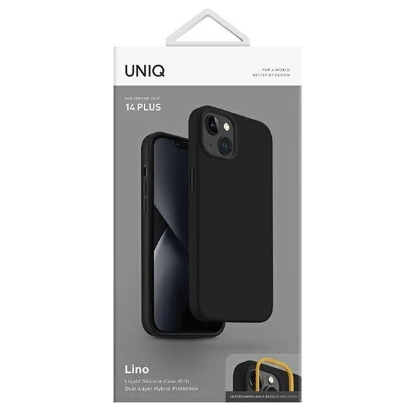 UNIQ Lino case for iPhone 14 Plus 6.7" black/midnight black