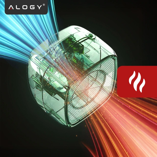 Grzejnik elektryczny farelka termowentylator mini 500W nagrzewnica ogrzewacz biurkowy do kontaktu Alogy biały