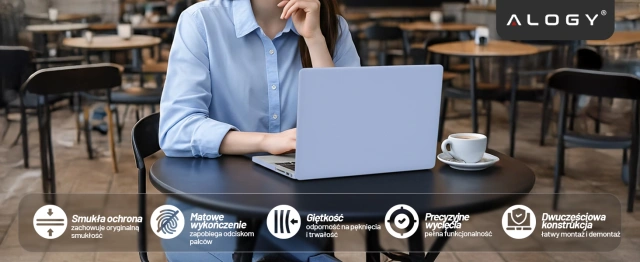 Etui do Apple Macbook Pro 14 2021-2024 (M1/M2/M3/M4) – elastyczna, matowa obudowa ochronna, lekka i odporna – Alogy AirGuard™ Lawendowy