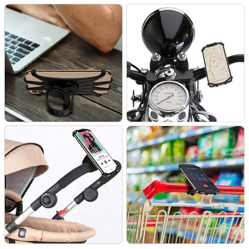 Bicycle holder Alogy Spider TPU Bike Phone Holder Silicone flexible for bicycle motor scooter quad Black
