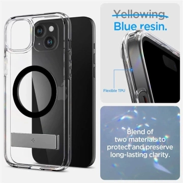 Pouzdro Spigen Ultra Hybrid S MagSafe se stojánkem pro iPhone 15 Plus - černé