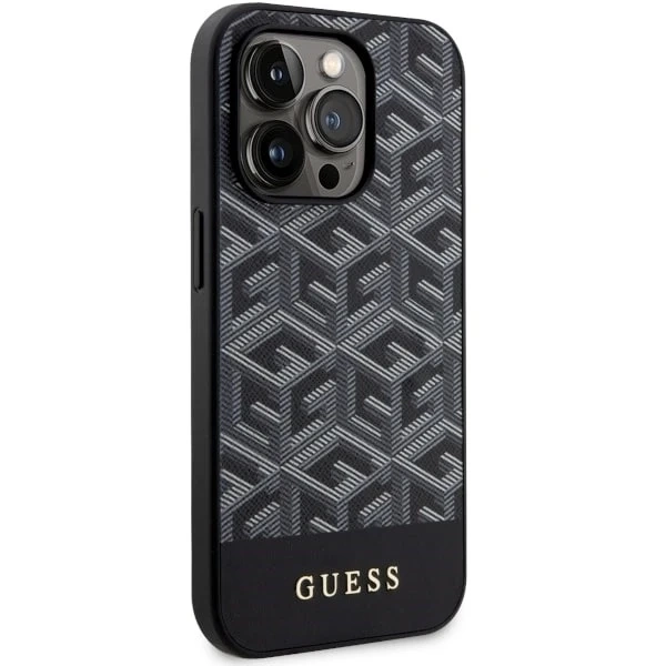 Etui na telefon Guess GUHMP14XHGCFSEK для Apple iPhone 14 Pro Max 6,7" чорний/чорний жорсткий чохол GCube Stripes MagSafe
