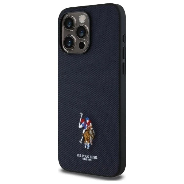 Etui do iPhone 15 Pro Max US Polo Embroidered DH Color Granatowe