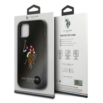 Чохол для телефону US Polo Embroidery Collection iPhone 12/12 Pro 6.1". чорний/чорний
