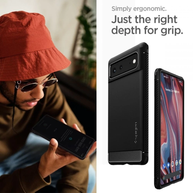 Spigen Rugged Armor Google Pixel 6 mattschwarz