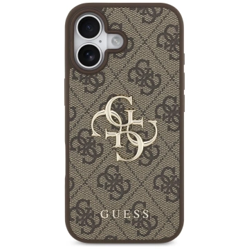 Etui Guess Hardcase 4G Big Metal Logo do iPhone 17, brązowe