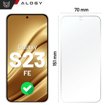 Hybrid Glass for Samsung Galaxy S23 FE for Alogy Flexi Glass 9H Case Friendly Flat Screen Protector