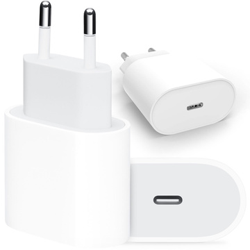 Original Apple USB-C type C 20W fast charger MHJE3ZM/A for iPhone adapter cube white