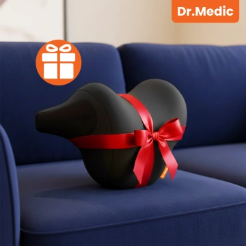 Masážny vankúš do opierky hlavy v aute – ergonomická opora hlavy, krku a zátylku, elektrický vibračný masážny prístroj pre vodiča a spolujazdca – Dr.Medic RelaxDrive™