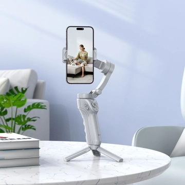 3-osý gimbal pre smartfón Hoco K24 s podsvietením v sivom prevedení