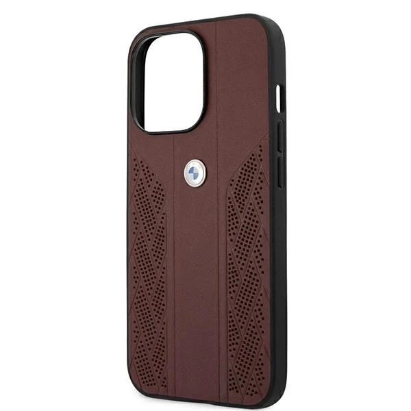 Etui BMW BMHCP13LRSPPR für Apple iPhone 13/ 13 Pro 6,1" Hardcase Leather Curve Perforate