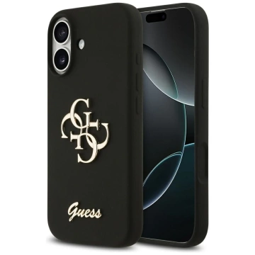 Etui Guess Silicone Big 4G Script do iPhone 17 Czarny