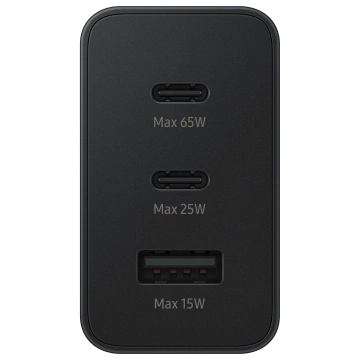 Samsung 2x USB Type C / USB PPS, Power Delivery PD 65W, QC 3.0, AFC, FCP black (EP-T6530NBEGEU)